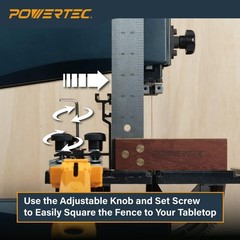 POWERTEC 24 Straight Edge Guide Clamp with 16 x 3-1/2 Band Saw Fence – Resaw …