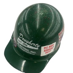 Vintage Original MSA Skullgard Green Fiberglass Hard Hat Cap Size MEDIUM