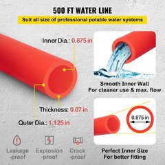 7/8in 500ft Red PEX-B Non-Barrier Tubing