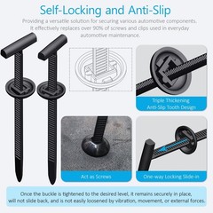 Nylon Universal Cable Tie Buckle, Heavy Duty Self-Locking Nylon Zip Ties Holder