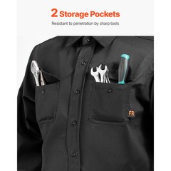 Flame-Resistant Welding Jacket L-Sized 7oz FR Cotton Welding Safety