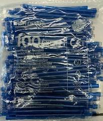 1000 (10 Bags) Saliva Ejectors Blue Clear Dental Disposable Made in Italy