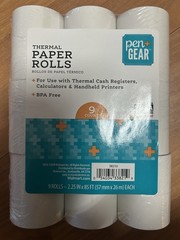 Receipt rolls Thermal 2 1/4″ x 85′ BPA-Free, 9 Count