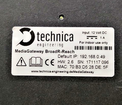 Technica Engineering Media Gateway – Automotive Ethernet BroadR-Reach Switch