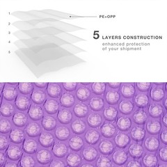 500 #0 Purple Poly Bubble Padded Envelopes Self-Sealing Mailers 6X10 (Inner 6×9)