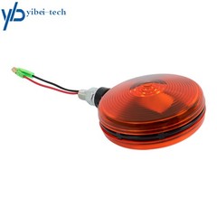 Red/Amber Round Side Marker Light Lamp Dual Face Turn Signal 2 PCS For Tractor