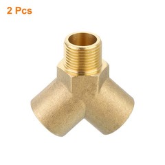 2pcs Brass Tee Pipe Fitting G3/8″ x 3/8″ x 3/8″ 3 Way Y-Connector