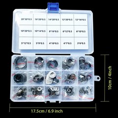 320PCS Flat Washer Assortment Kit M3-M20 304 Stainless Steel Shim Gasket Set