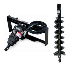 PROWORKS 15-30 GPM Auger Drive with 9” Wide Bit Skid Steer 2” Hex Planetary USA