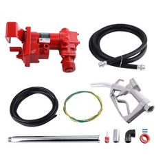 15GPM 12V Fuel Transfer Pump w/Nozzle Kit for Gas Diesel Kerosene New