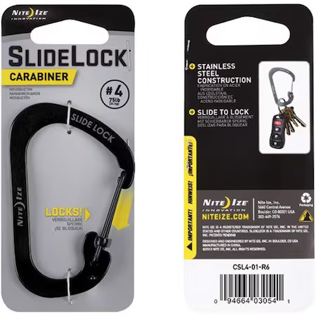 Nite Ize Csl4-01-R6 Carabiner, Stainless Steel, 75 Lb Limit