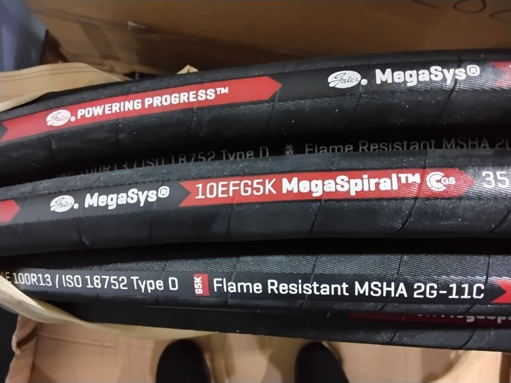 25 FT GATES 5/8″ HYDRAULIC HOSE 2 WIRE 5000 PSI ENVIROFLUID MegaSpiral R13 Flame