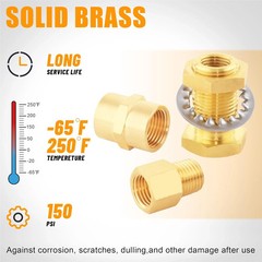 92PCS Brass Pipe Fittings Assortment Kit NPT Adapter,Hex Nipple,Reducer Bushing,