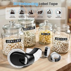 Compatible DYMO Embossing Label Maker with 5 DYMO Label Tapes | Organizer Xpress