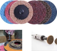 46PCS Roll Lock Sanding Discs 2Inch Quick Change Discs W/ Holder for Die Grinder
