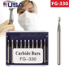 Dental Carbide Burs FG # 330 Pear for High Speed Handpiece 10 per box