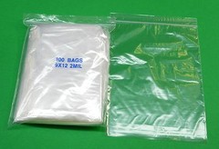 200 Reloc Zippit Bags 9″ x12″ Clear 2 mil Reclosable Squeeze Slide Top Lock Bag