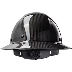 Dynamic Wolfjaw Glossy Black Type 1-Class C Full Brim Black Carbon Fiber Hard Ha