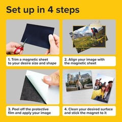Strong SelfStick Adhesive Magnetic Sheets 5 Pcs 8×10″/20x25cm – Customizable …