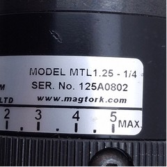 Magtork MTL1.25-1/4 Hysteresis Clutch 0.063-1.25lb-in Torque, ø0.250in ID