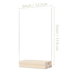 Frosted Acrylic Sign with Wood Stand-10 Pack 5×7 Inch Frosted Acrylic Sheets …