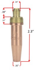 SÜA – 3-GPN Propane Cutting Tips replacement for Victor, SMALL TIPS, All Sizes