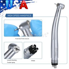 Dental 3 water spray High Speed Handpiece Push Button Ceramic 4 Holes ASkeadnt