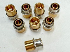 (8-PACK) VIEGA 92021 1/2″ PEX Press x 1/2″ Copper Tube Adapter, Lead Free Bronze