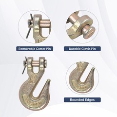 10 Pack G70 5/16″ Clevis Grab Hook Tow Chain Hook Flatbed Truck Trailer Tie Down