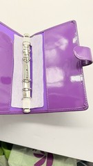 Filofax Patent Compact , Personal Size, Purp- High-Gloss, unused Organizer