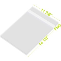 11×14 Clear Storage Bags with Resealable Adhesive for Photos and Artworks
