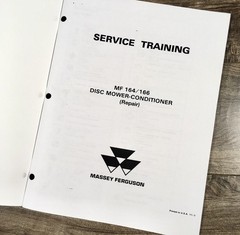 Massey Ferguson 164 166 Disc Mower Conditioner Service Manual Repair Work Shop