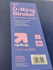 x12 Up & Up Durable Blue D-Ring Binders w/ Clear View Inside Pockers 1″ ▪︎ NEW