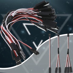 Eccliy 9 Pieces Y Connector 3 Pin Plug Splitters 15 cm / 5.9 inches, Black