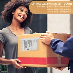 50 – 4000 Clear Adhesive Packing List Shipping Label Envelopes Pouches 7.5 X 5.5
