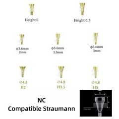 NC Dental Mini Healing Abutment Cap NC Fit Straumann ITI Yellow