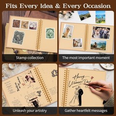 CWEGSJ Memorial Gifts In Memory of Loved One Scrapbook Album 10×10, Black