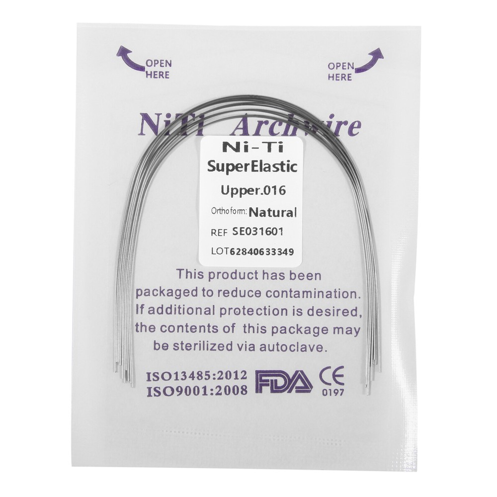10PCS/PACK Dental Orthodontic Arch Wire Niti Round Super Elastic Natural Form DL