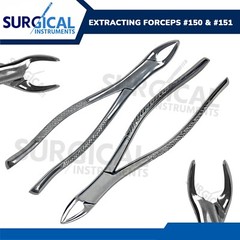 Set of Dental Extracting Forceps # 150 & #151 – Surgical Extraction German Grade