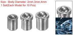 30pcs Ball Plunger 2×3/3×4/4x5mm 304 Stainless Steel Ball Point Spring Plunger