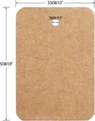 jijAcraft 1000Pcs Price Tags, Brown Clothing Tags for Retail, Small Kraft Paper