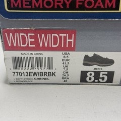 Skechers Work Soft Stride Grinnel Comp Toe Wide Men’s 8.5 Brown Black New