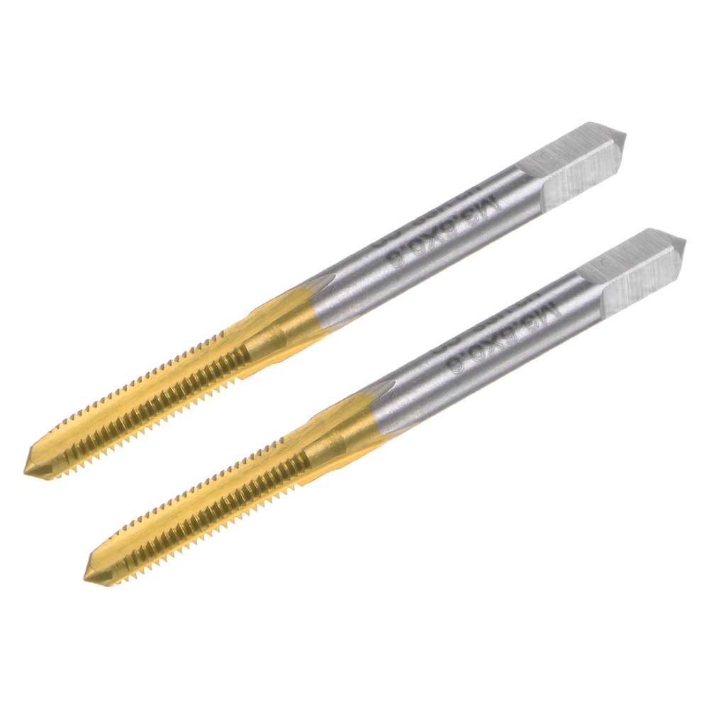 2pcs M4x0.7 Cobalt High Speed Steel Titanium Coated Straight Flute Thread Tap