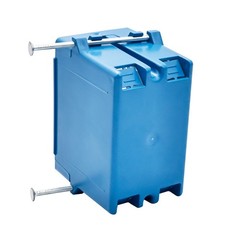 New Work 1-Gang Electrical Switch Outlet Box ETL Certified 18 Cu In Plastic Blue
