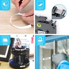 5 Pk Compatible Label Maker Tape 12mm for Brother P-Touch TZ-231 TZe-231 0.47in