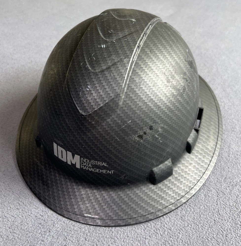Pyramex Carbon Hard Hat Adult Adjustable Work Oilfield Type 1 Class C READ