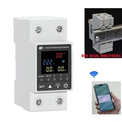 120V 240V 63A WiFi Smart Amp Meter Earth Leakage Voltage Reclosing Protector