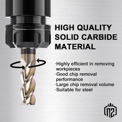 1Pc 3 Flute 45 Helix Angle 3/4″x1-3/4″x4″ Solid Carbide End Mill – ZRN Coated