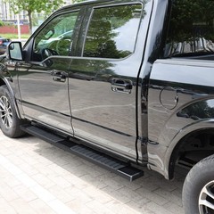 Black OE Style Side Step Running Boards Ford F-150 Crew Cab 04-14 4Dr 6in Step