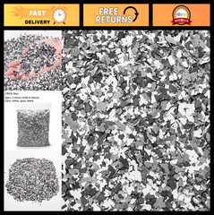 Decorative Color Chips for Garage Floor Epoxy Paint – 2 Kg, Gray, White, Black